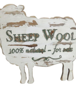 Sheep Shaped Wooden Poster