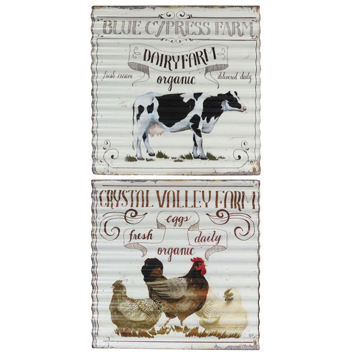 Vintage Dairy & Farm Corrugated Iron Posters
