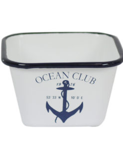 Enamel Ocean Club Square Bowl