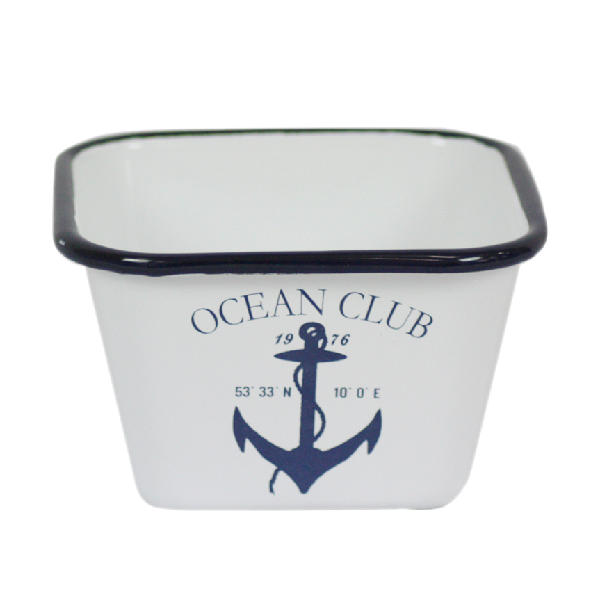 Enamel Ocean Club Square Bowl