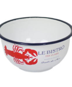Set of 3 Enamel Lobster Print Bowls