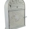 Handmade White Metal Rustic Wedding Postbox Letter Mail Card Gift Table Wall