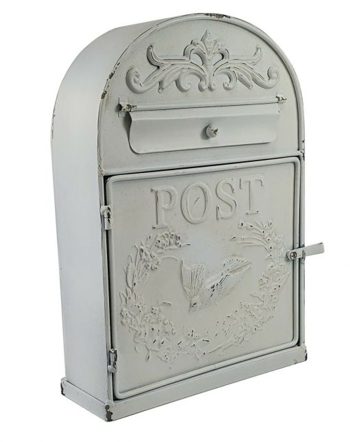 Handmade White Metal Rustic Wedding Postbox Letter Mail Card Gift Table Wall