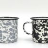 Set Of 4 Unique Marble Pattern Mugs Camping Boat Motorhome Cups Drink Coffee