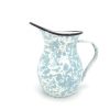 White & Blue Marble Pouring Jug Watering Pitcher Spout Home Garden Kitchen 1.2L