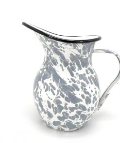 Grey Marble Pouring Jug Watering Serving Spout Home Garden Kitchen Pitcher 1.2L