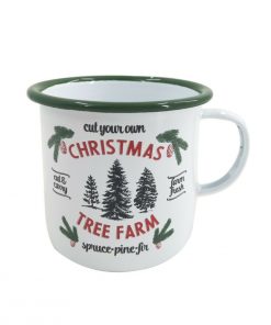 Retro White Xmas Mug Cup Water Mulled Wine Christmas Tree Gift Coffee Tea