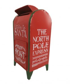 Red & Green Standing Post Mail Box Letters To Santa Kids School Christmas UK