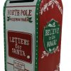 North Pole Express Post Christmas Post Box Mail Letter Santa Xmas White 42cm