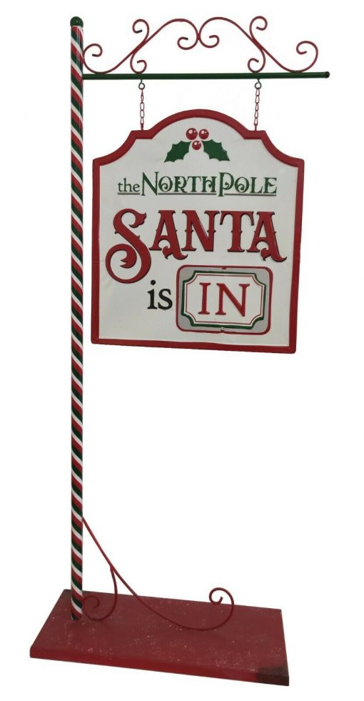 Large 1.2M North Pole Santa Sign Grotto Xmas Market Childrens Christmas Home